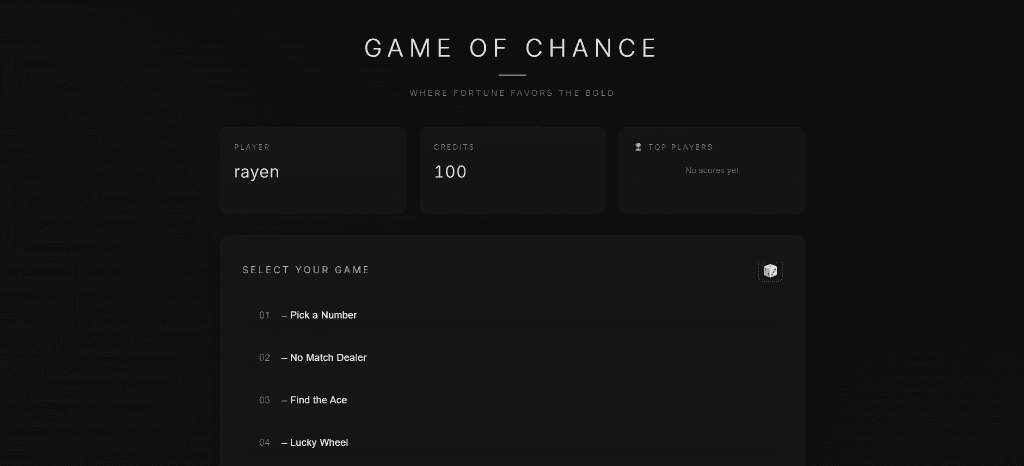 Game of chance